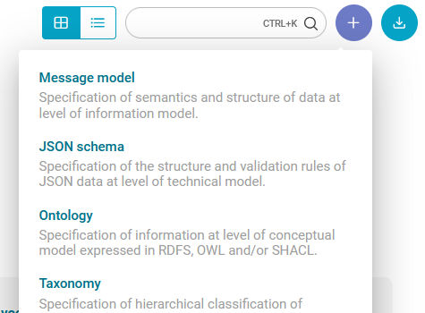 Add specification menu