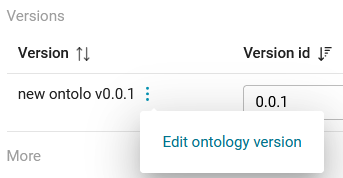 Edit ontology version